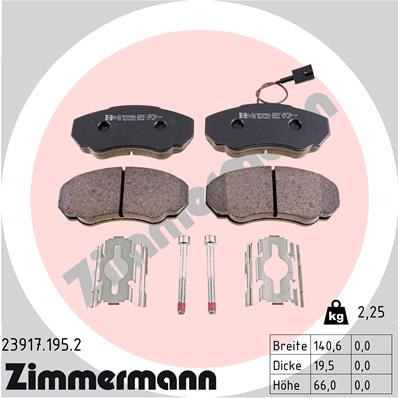ZIMMERMANN ZIM23917.195.2 KLOCKI HAM