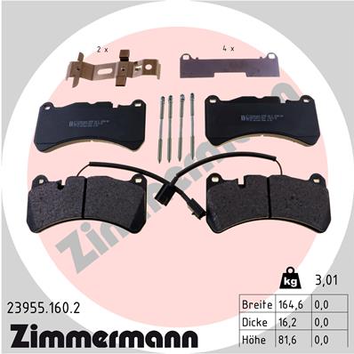 ZIMMERMANN ZIM23955.160.2 fékbetét készlet, tárcsafék