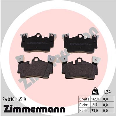 ZIMMERMANN ZIM24010.165.9 fékbetét készlet, tárcsafék