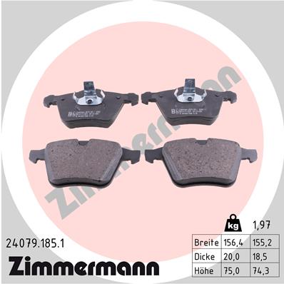 ZIMMERMANN ZIM24079.185.1 fékbetét készlet, tárcsafék