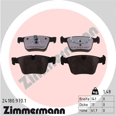 ZIMMERMANN ZIM24180.970.1 fékbetét készlet, tárcsafék