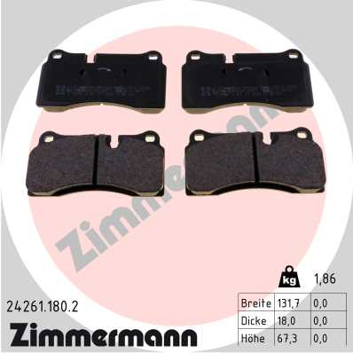 ZIMMERMANN ZIM24261.180.2 fékbetét készlet, tárcsafék