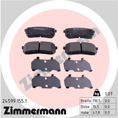 ZIMMERMANN ZIM24599.155.1 Fékbetét