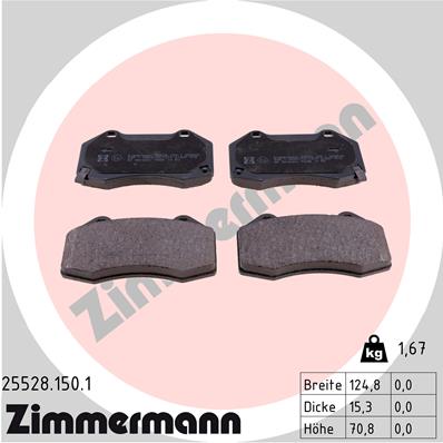 ZIMMERMANN ZIM25528.150.1 fékbetét készlet, tárcsafék