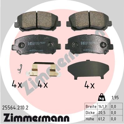 ZIMMERMANN ZIM25564.210.2 KLOCKI HAMULC. JEEP CHEROKEE 14- PRZÓD