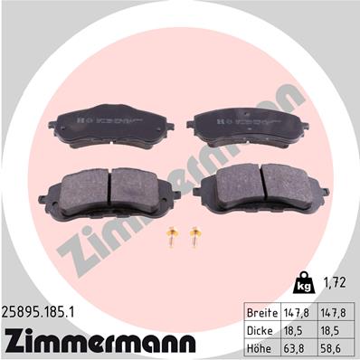 ZIMMERMANN ZIM25895.185.1 fékbetét készlet, tárcsafék