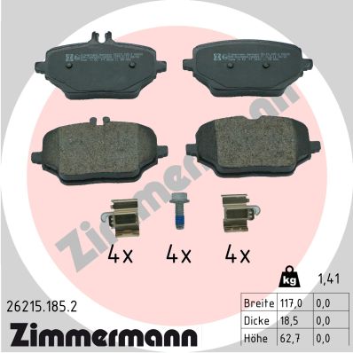 ZIMMERMANN ZIM26215.185.2 fékbetét készlet, tárcsafék