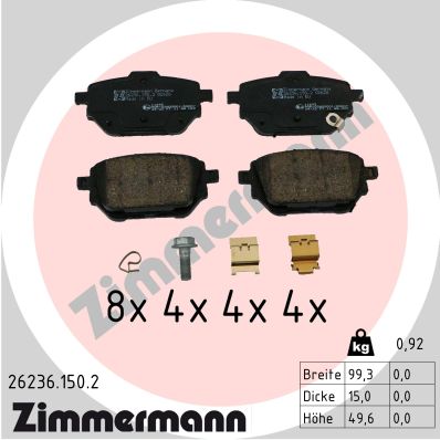 ZIMMERMANN ZIM26236.150.2 Fékbetét