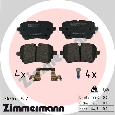 ZIMMERMANN ZIM26267.170.2 Fékbetét