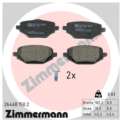 ZIMMERMANN ZIM26468.150.2 KLOCKI HAMULC. RENAULT CAPTUR II 20- TYŁ