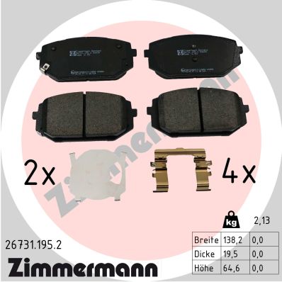 ZIMMERMANN ZIM26731.195.2 Fékbetét