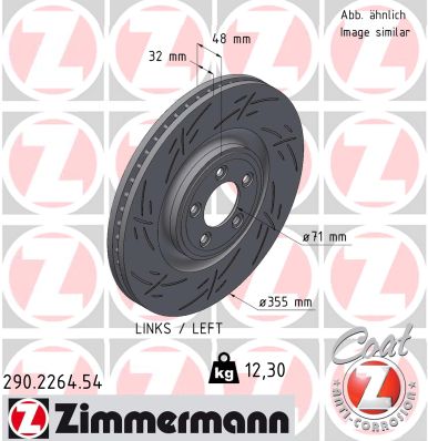 ZIMMERMANN ZIM290.2264.54 féktárcsa