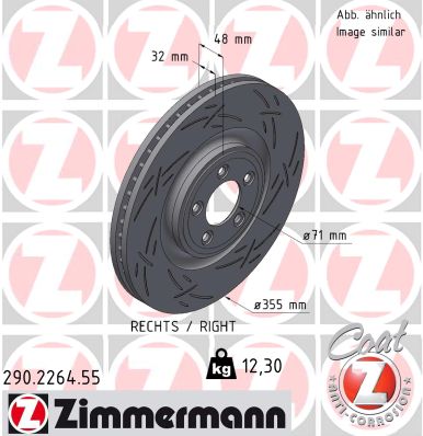 ZIMMERMANN ZIM290.2264.55 féktárcsa