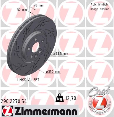 ZIMMERMANN ZIM290.2270.54 féktárcsa