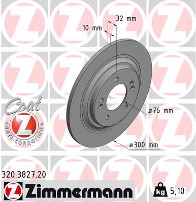 ZIMMERMANN ZIM320.3827.20 féktárcsa