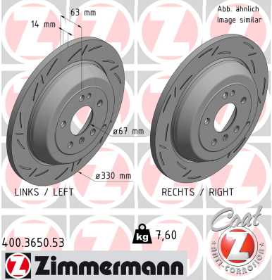 ZIMMERMANN ZIM400.3650.53 féktárcsa