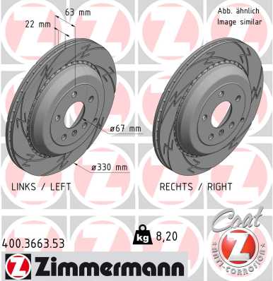 ZIMMERMANN ZIM400.3663.53 féktárcsa