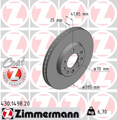 TQ 222770 DISK PLO?A FIAT TQ-BD0078 PR.VECTRA C 1.8 02 -> D285/25