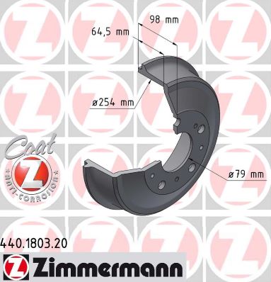 ZIMMERMANN ZIM440.1803.20 fékdob