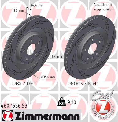 ZIMMERMANN ZIM460.1556.53 féktárcsa