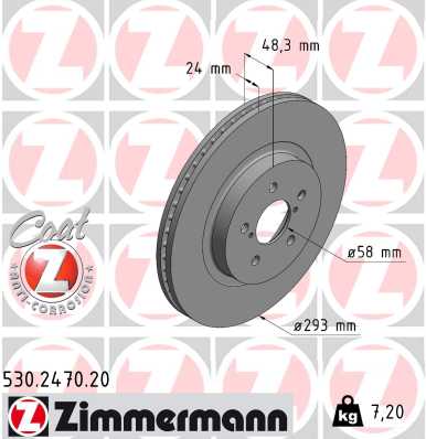 ZIMMERMANN ZIM530.2470.20 féktárcsa