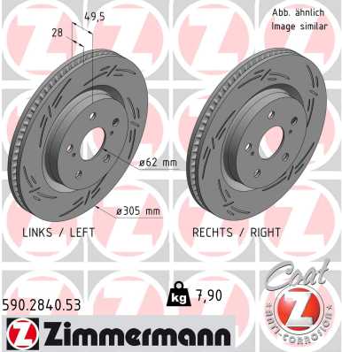 ZIMMERMANN ZIM590.2840.53 féktárcsa