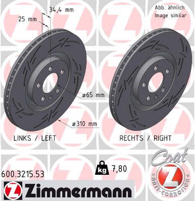 ZIMMERMANN ZIM600.3215.53 féktárcsa