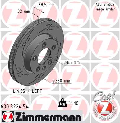 ZIMMERMANN ZIM600.3224.54 féktárcsa