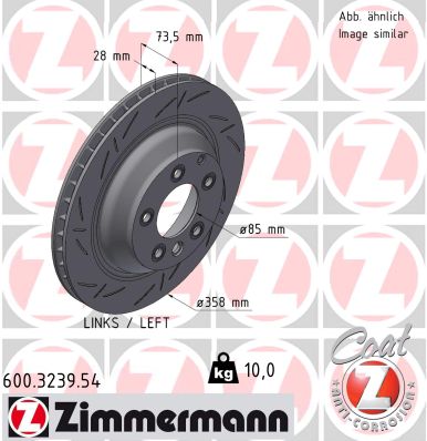 ZIMMERMANN ZIM600.3239.54 féktárcsa