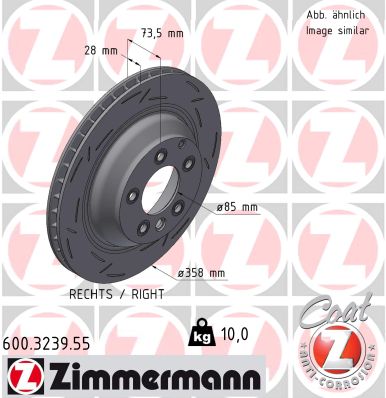 ZIMMERMANN ZIM600.3239.55 féktárcsa