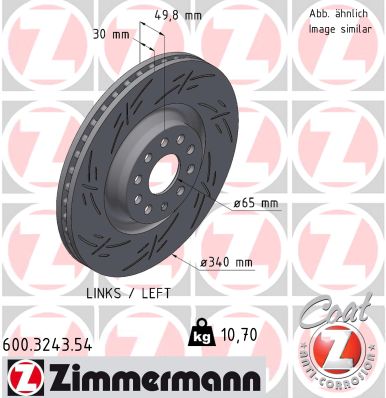 ZIMMERMANN ZIM600.3243.54 féktárcsa