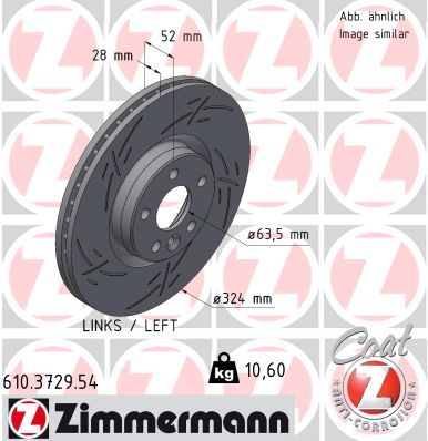 ZIMMERMANN ZIM610.3729.54 féktárcsa