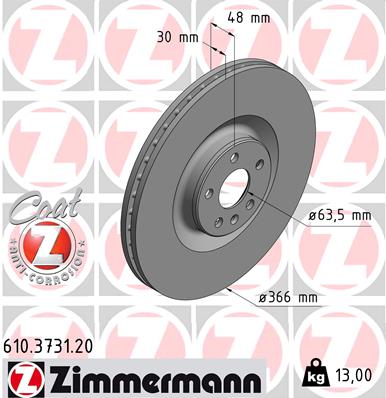 ZIMMERMANN ZIM610.3731.20 féktárcsa