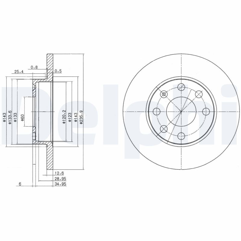 DELPHI BG2148 Féktárcsa (Ár 2db-ra) 1db rendelése=2db tárcsa