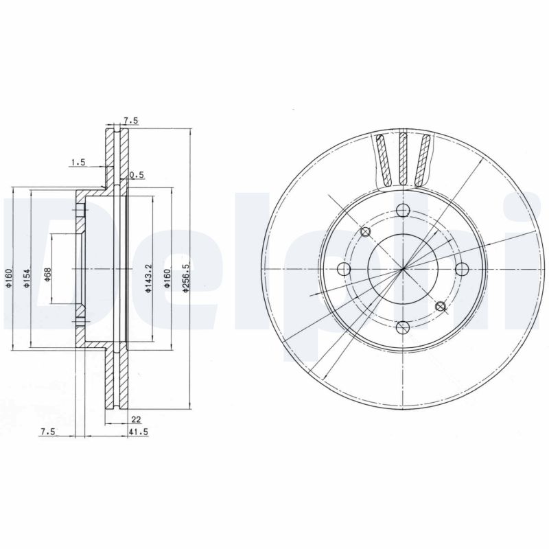 DELPHI DLP BG2567 Féktárcsa