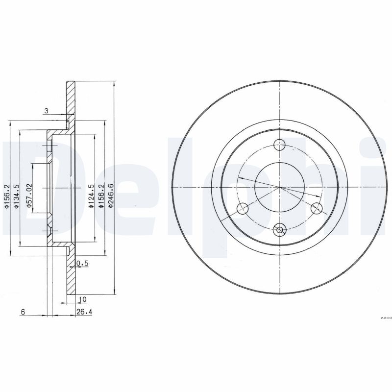 BENDIX 561 682 B E.féktárcsa pár 1db=1pár (2db) (95 661 811)