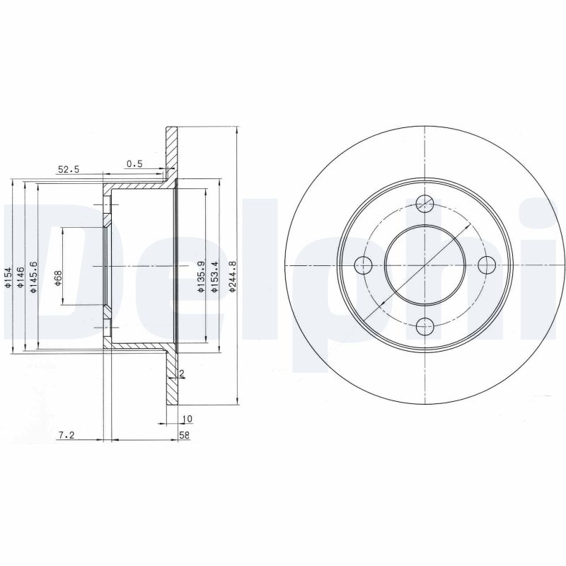 BENDIX 561 616 B E.féktárcsa pár 1db=1pár (2db) (4246.F4)