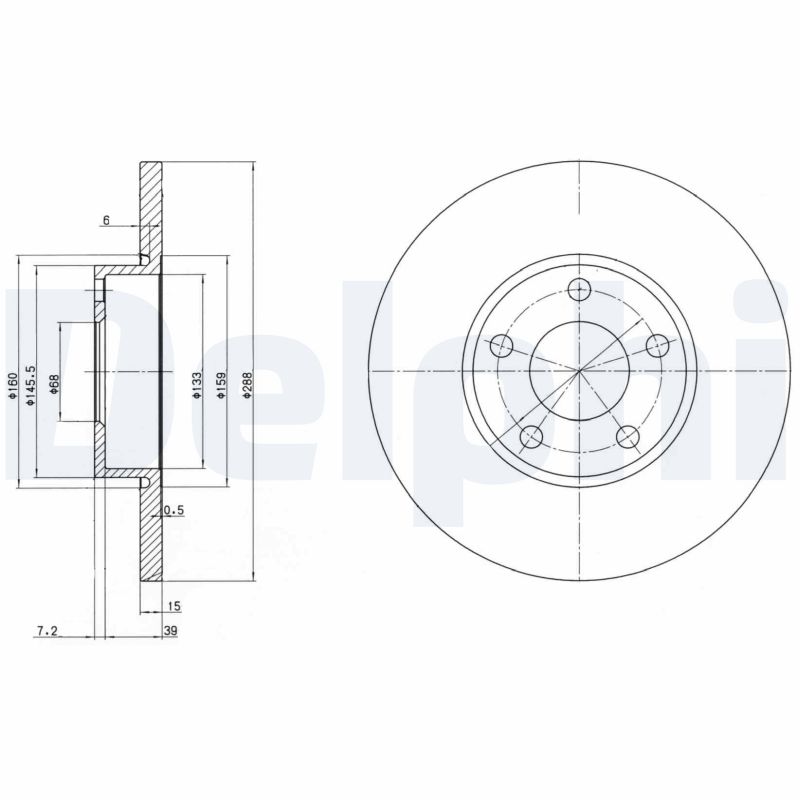 DELPHI BG2749 Féktárcsa (Ár 2db-ra) 1db rendelése=2db tárcsa