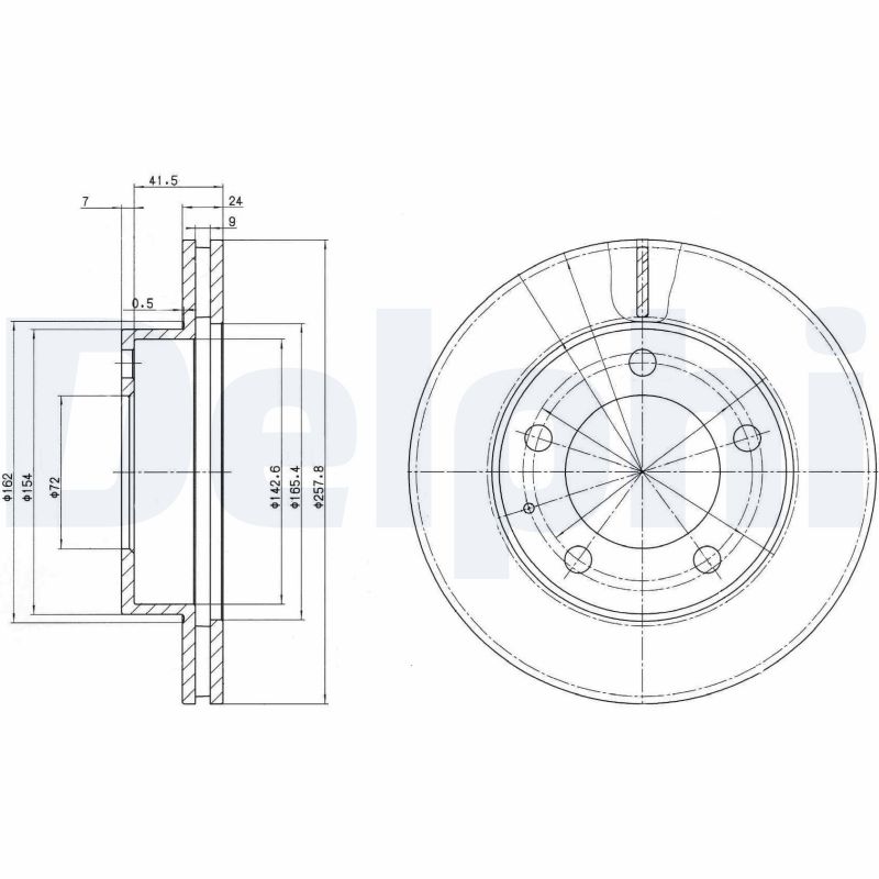 DELPHI DLP BG2779 Féktárcsa