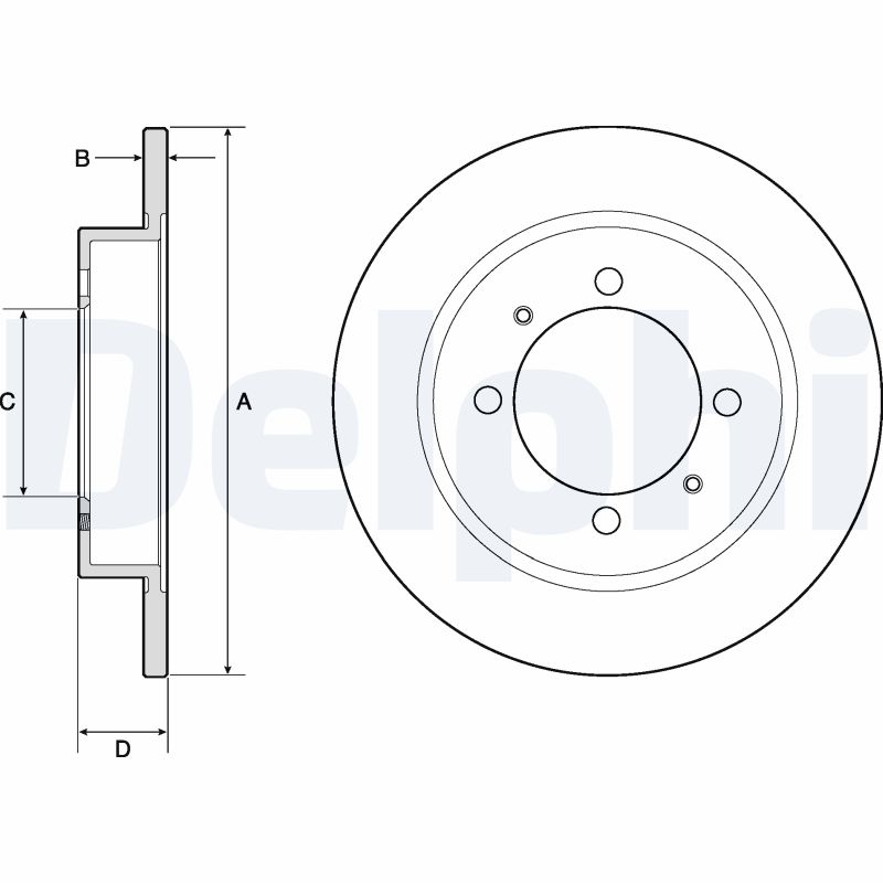 DELPHI BG3203 Féktárcsa (Ár 2db-ra) 1db rendelése=2db tárcsa