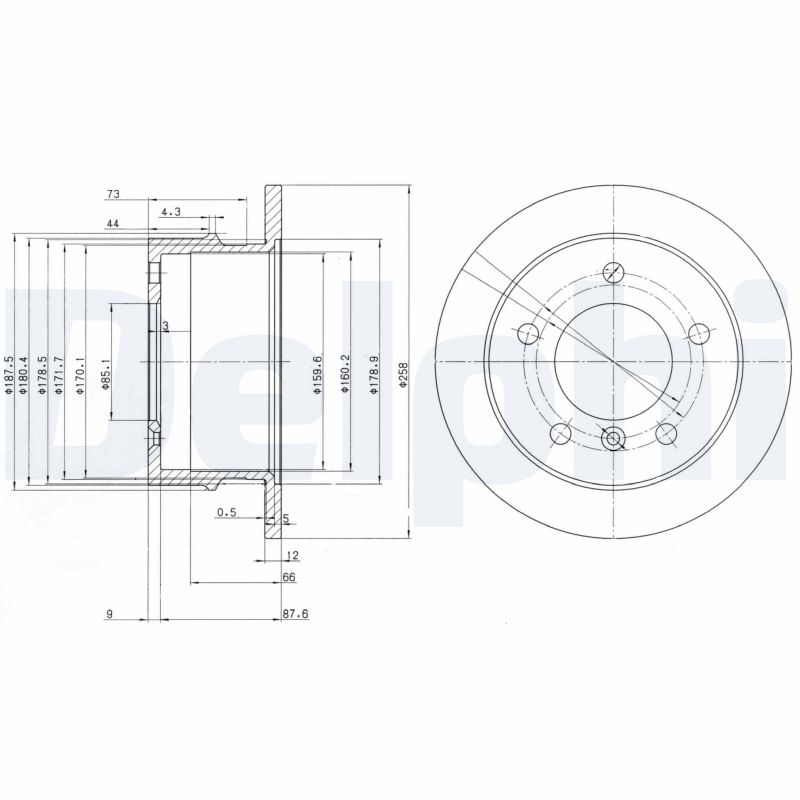 DELPHI BG3235 Féktárcsa (Ár 2db-ra) 1db rendelése=2db tárcsa