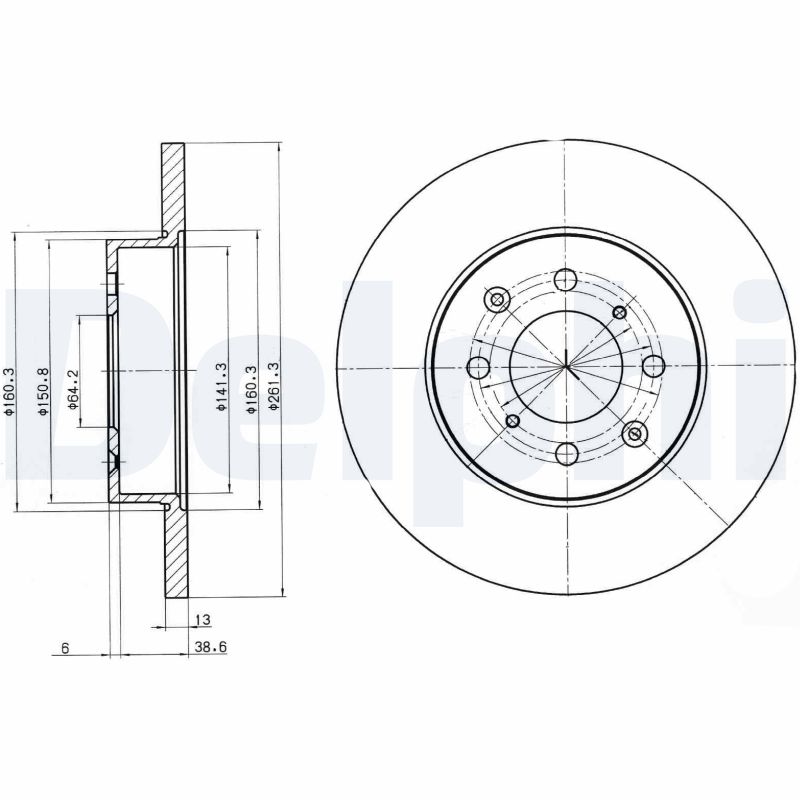 DELPHI BG3262 Féktárcsa (Ár 2db-ra) 1db rendelése=2db tárcsa