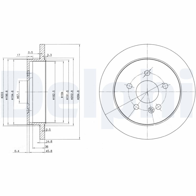 DELPHI DLP BG3398 Féktárcsa