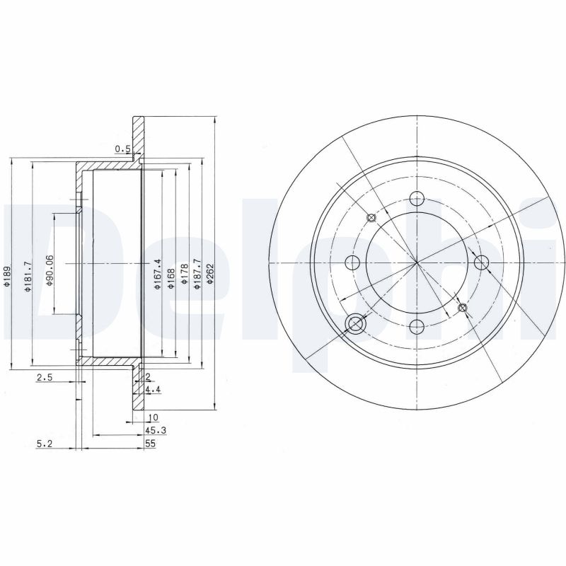 DELPHI DLP BG3400 Féktárcsa