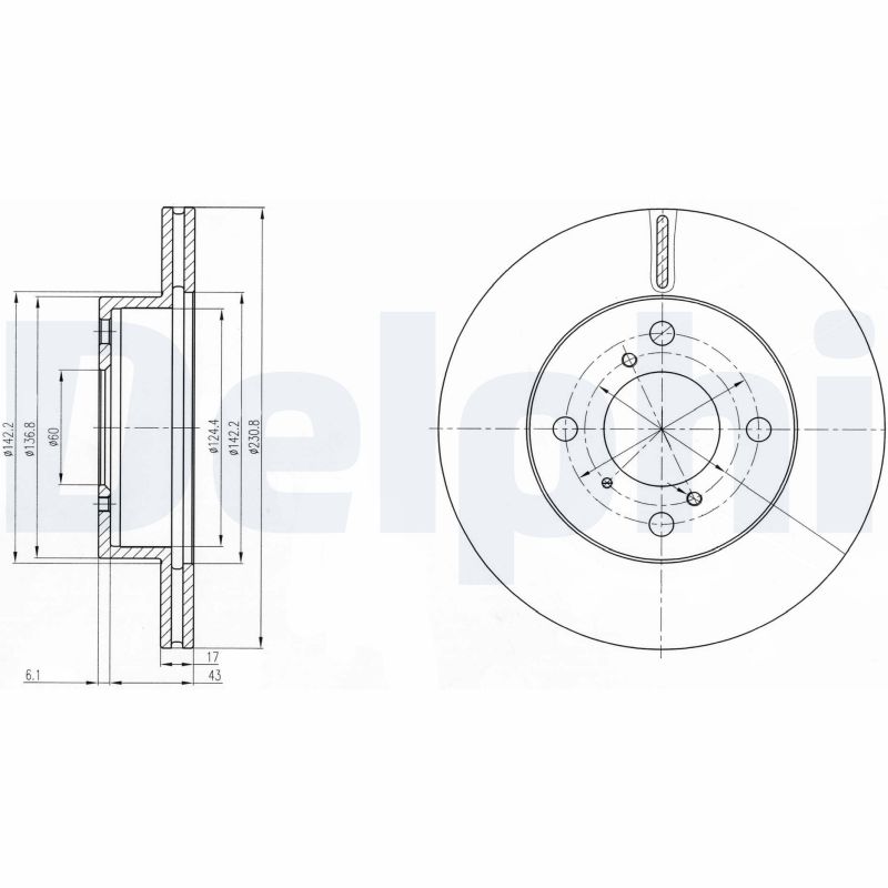 DELPHI DLP BG3499 Féktárcsa