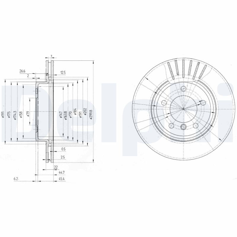 DELPHI DLP BG3527 Féktárcsa