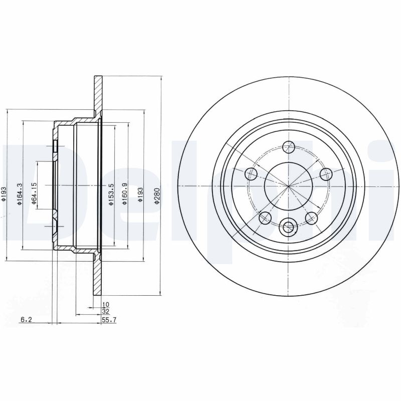 DELPHI DLP BG3550 Féktárcsa