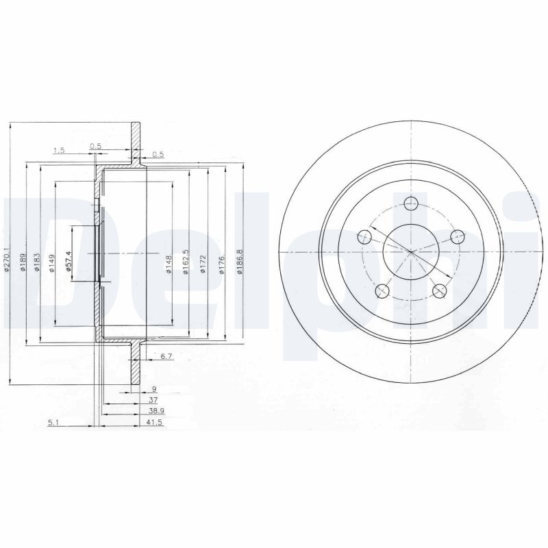 DELPHI BG3593 BG3593 FÉKTÁRCSA  - DOUBLE PACK - 2DB/CIKKSZÁM