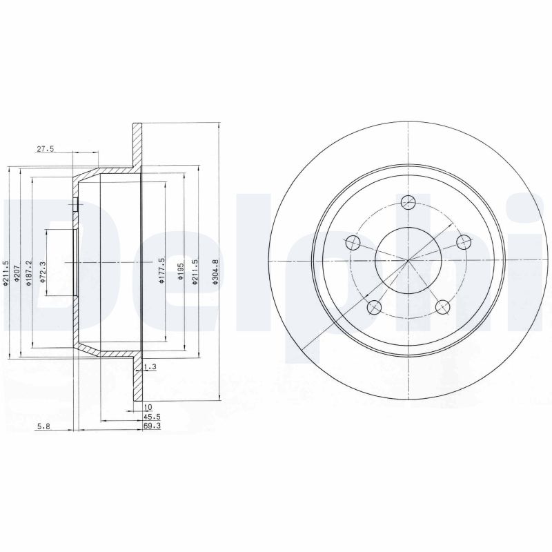 DELPHI BG3660 BG3660 FÉKTÁRCSA  - DOUBLE PACK - 2DB/CIKKSZÁM