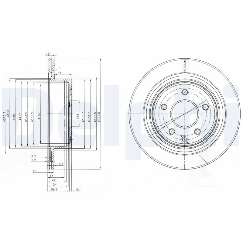 DELPHI DLP BG3765C Féktárcsa